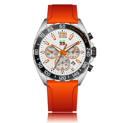 Men’s Water-Resistant Quartz Watch with Leather Strap