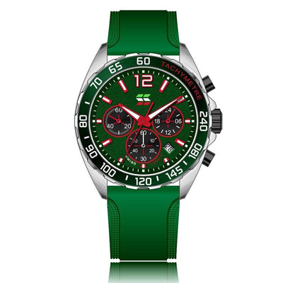 Men’s Water-Resistant Quartz Watch with Leather Strap