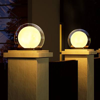 Solar Moon Pillar Light – Elegant Outdoor LED Lantern