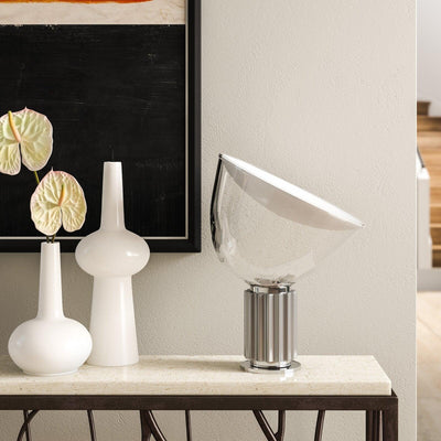 Taccia Style Table Lamp – Adjustable Glass Shade Light