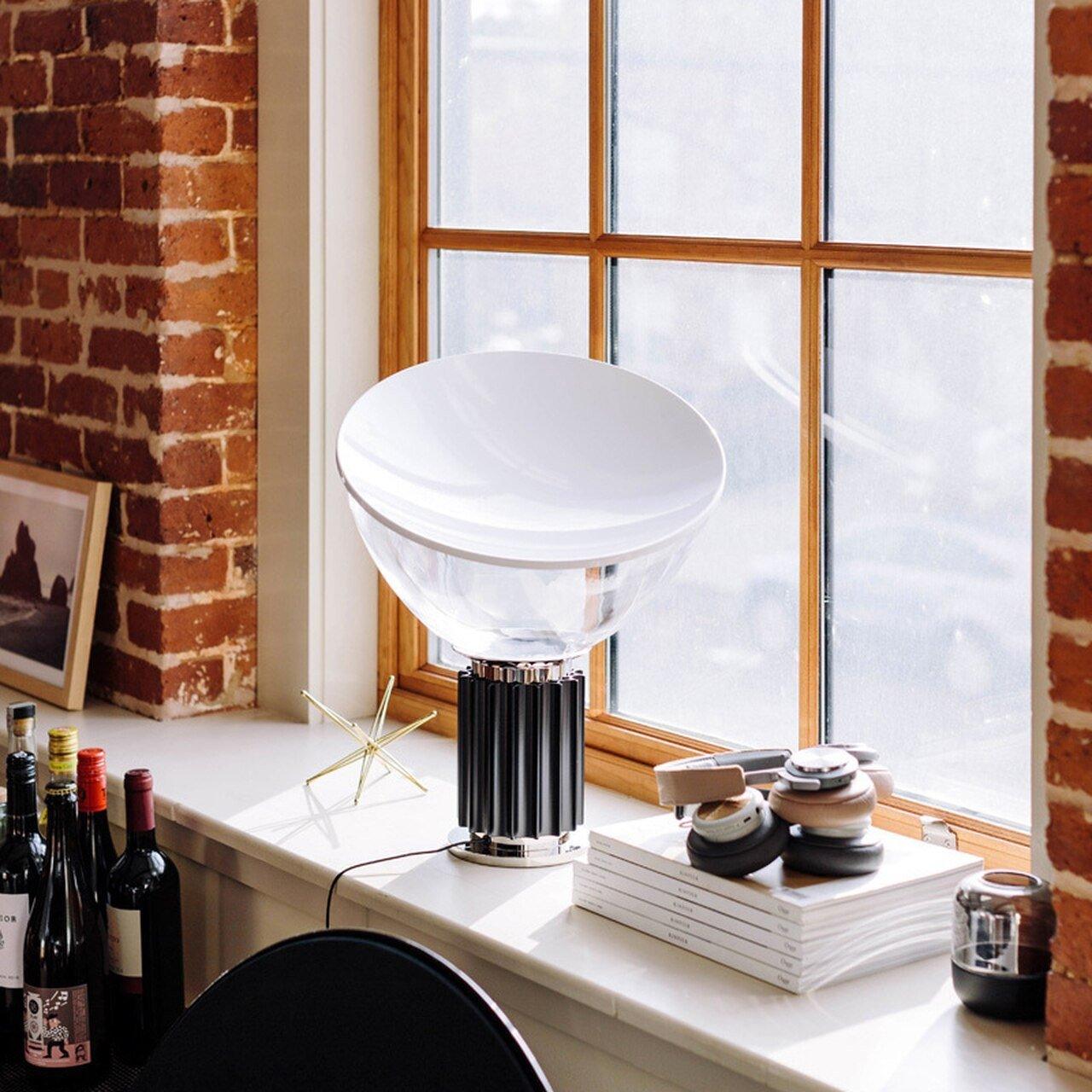 Taccia Style Table Lamp – Adjustable Glass Shade Light