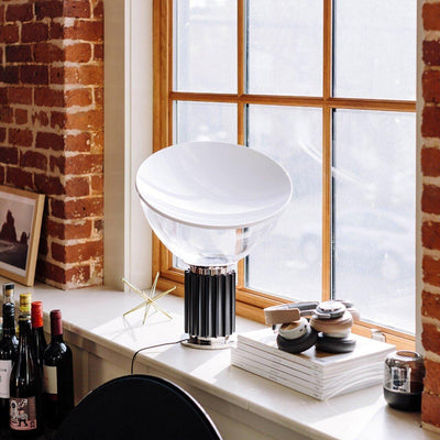 Taccia Style Table Lamp – Adjustable Glass Shade Light