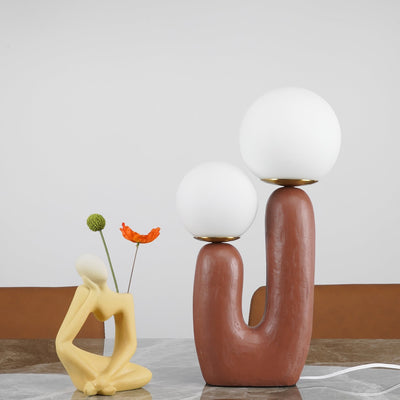 Modern Glass and Resin Table Lamp