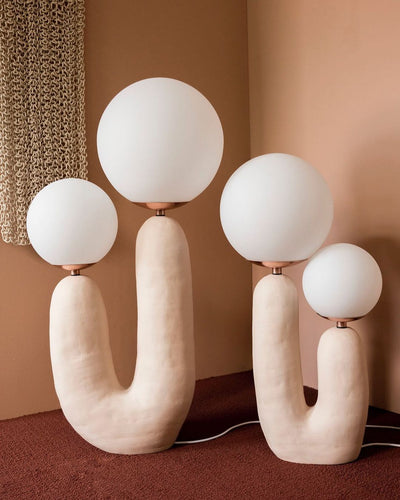 Modern Glass and Resin Table Lamp