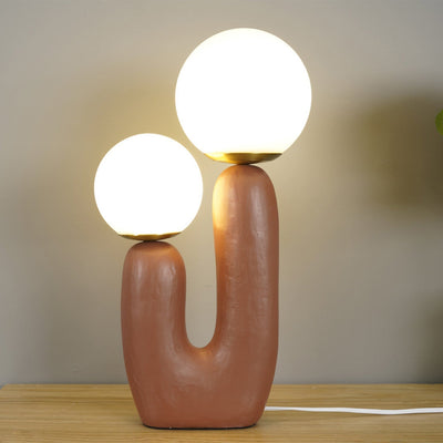 Modern Glass and Resin Table Lamp