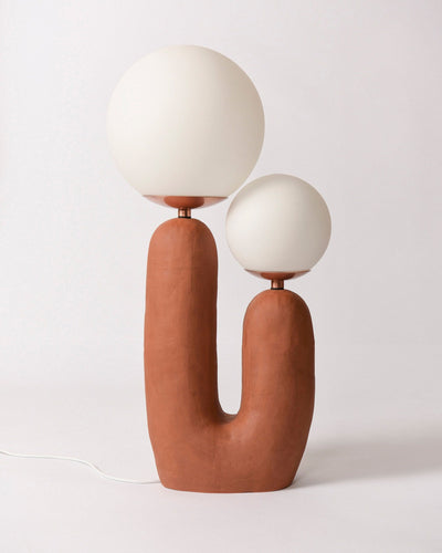 Modern Glass and Resin Table Lamp