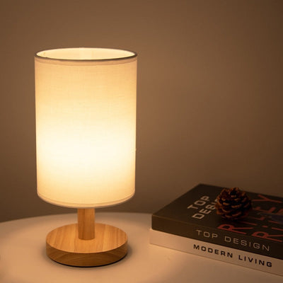 Scandinavian LED Desk Lamp – Solid Wood Design