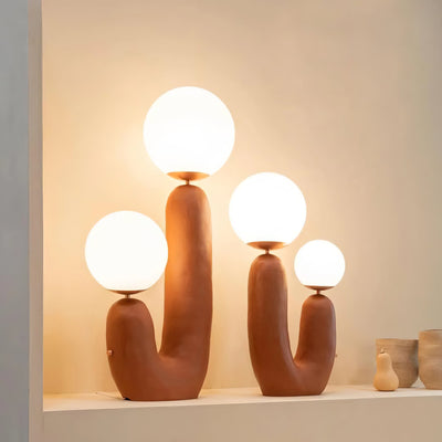Modern Glass and Resin Table Lamp