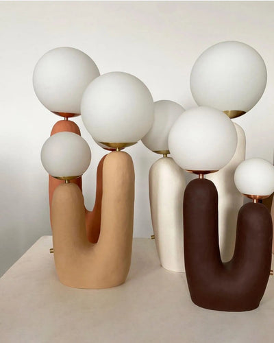 Modern Glass and Resin Table Lamp