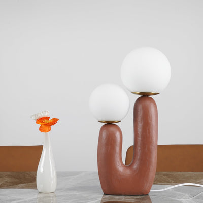 Modern Glass and Resin Table Lamp