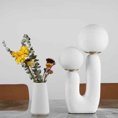 Modern Glass and Resin Table Lamp