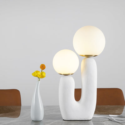 Modern Glass and Resin Table Lamp
