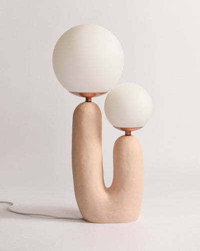 Modern Glass and Resin Table Lamp