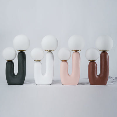 Modern Glass and Resin Table Lamp