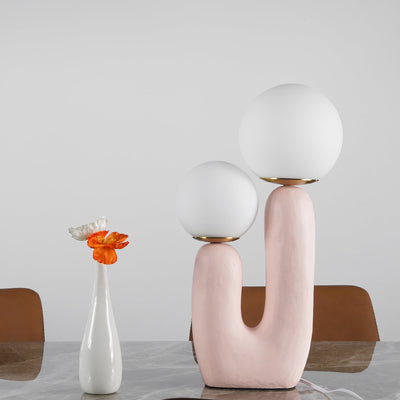 Modern Glass and Resin Table Lamp