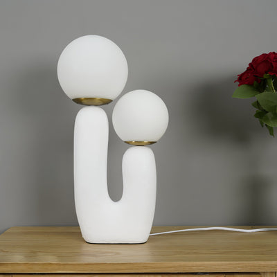 Modern Glass and Resin Table Lamp