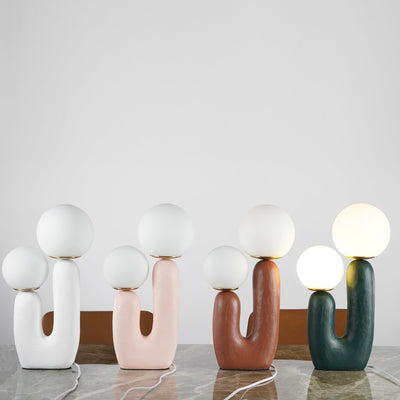 Modern Glass and Resin Table Lamp