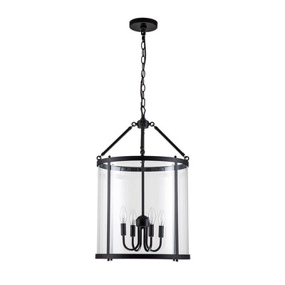 Glass Cylinder Pendant Light for Dining Room