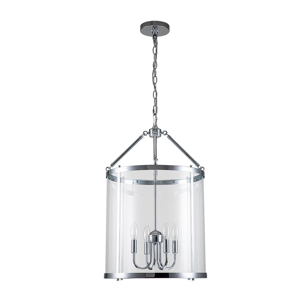 Glass Cylinder Pendant Light for Dining Room