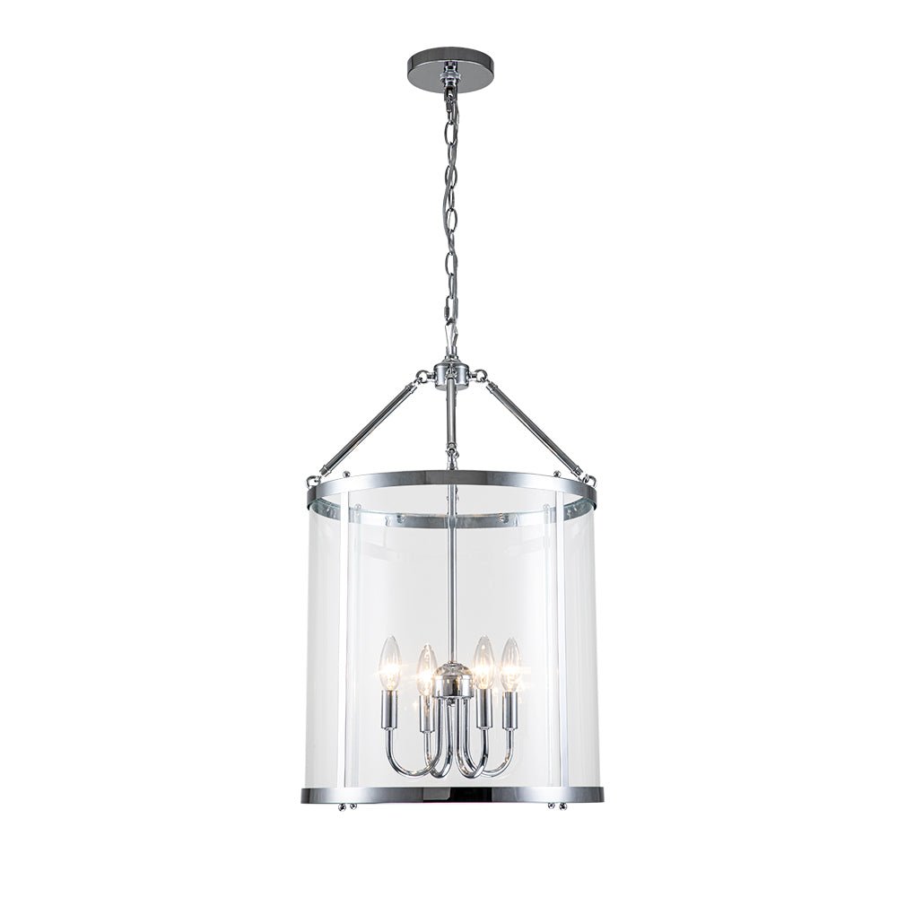 Glass Cylinder Pendant Light for Dining Room