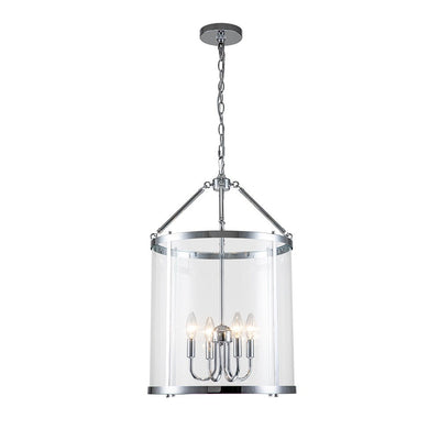 Glass Cylinder Pendant Light for Dining Room