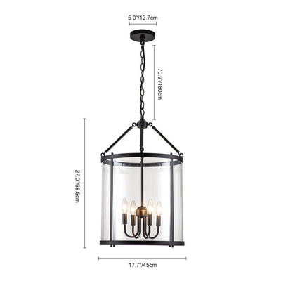 Glass Cylinder Pendant Light for Dining Room