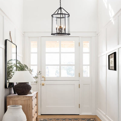 Glass Cylinder Pendant Light for Dining Room