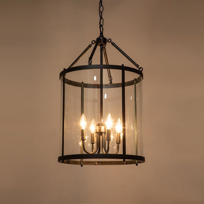 Glass Cylinder Pendant Light for Dining Room