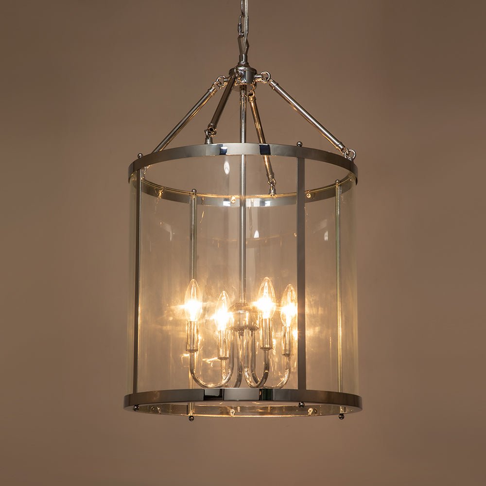 Glass Cylinder Pendant Light for Dining Room