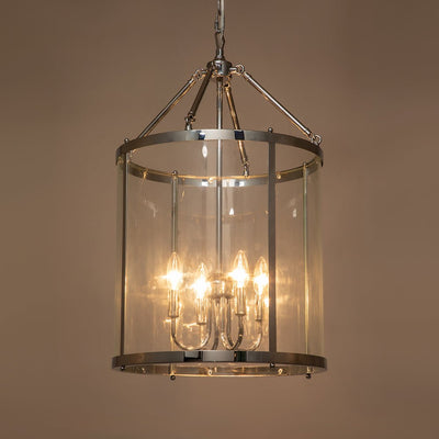 Glass Cylinder Pendant Light for Dining Room