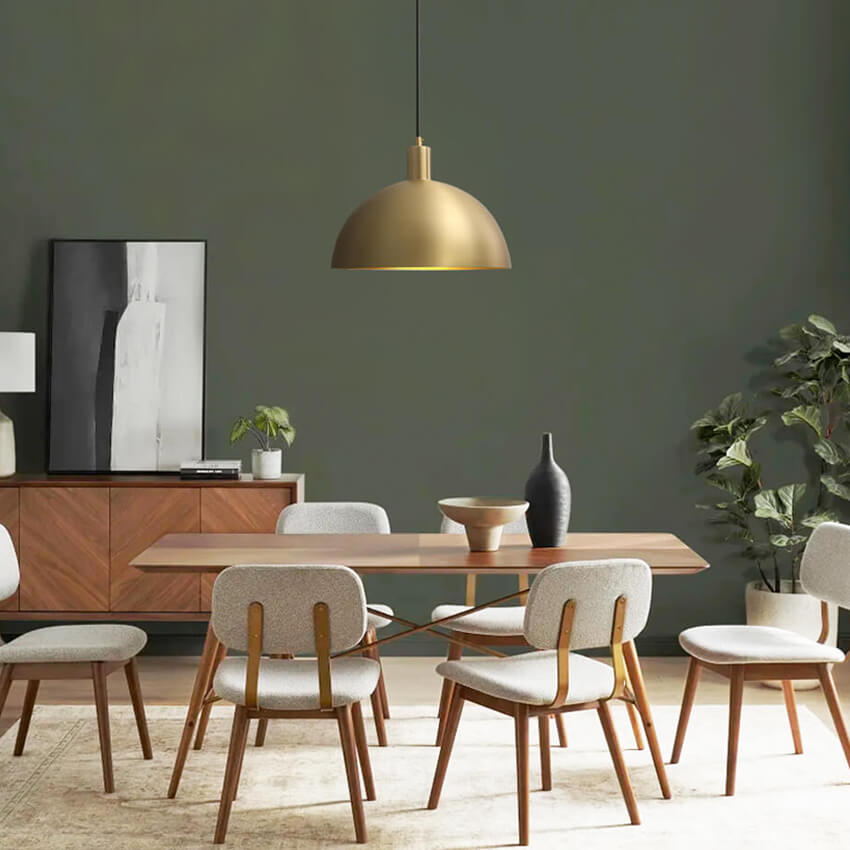 Brass Dome Pendant Light for Kitchen Island
