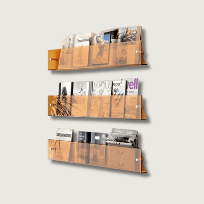 Wall-Mounted Decorative Book Shelf with Wooden Finish