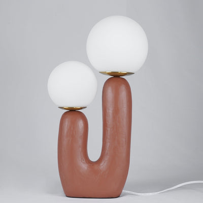 Modern Glass and Resin Table Lamp
