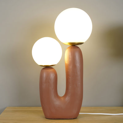Modern Glass and Resin Table Lamp