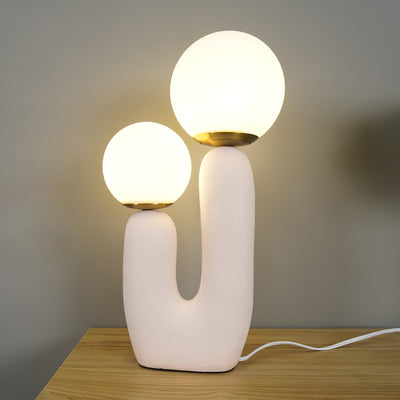 Modern Glass and Resin Table Lamp