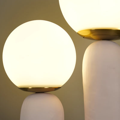 Modern Glass and Resin Table Lamp