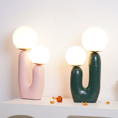 Modern Glass and Resin Table Lamp
