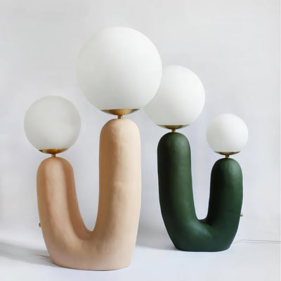 Modern Glass and Resin Table Lamp
