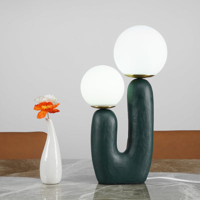 Modern Glass and Resin Table Lamp