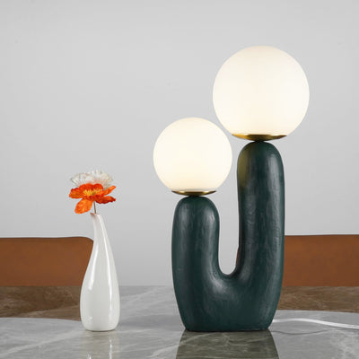Modern Glass and Resin Table Lamp