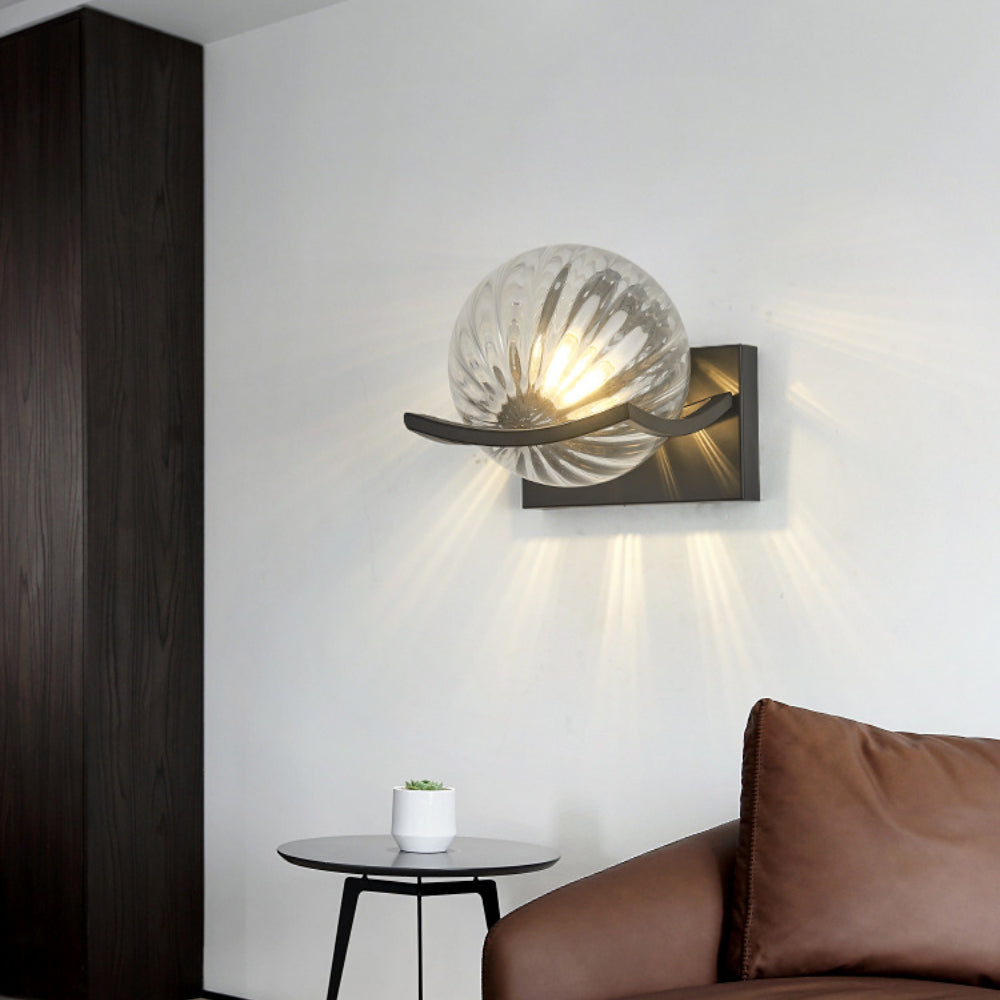 Modern LED Wall Lamp with Glass Panel