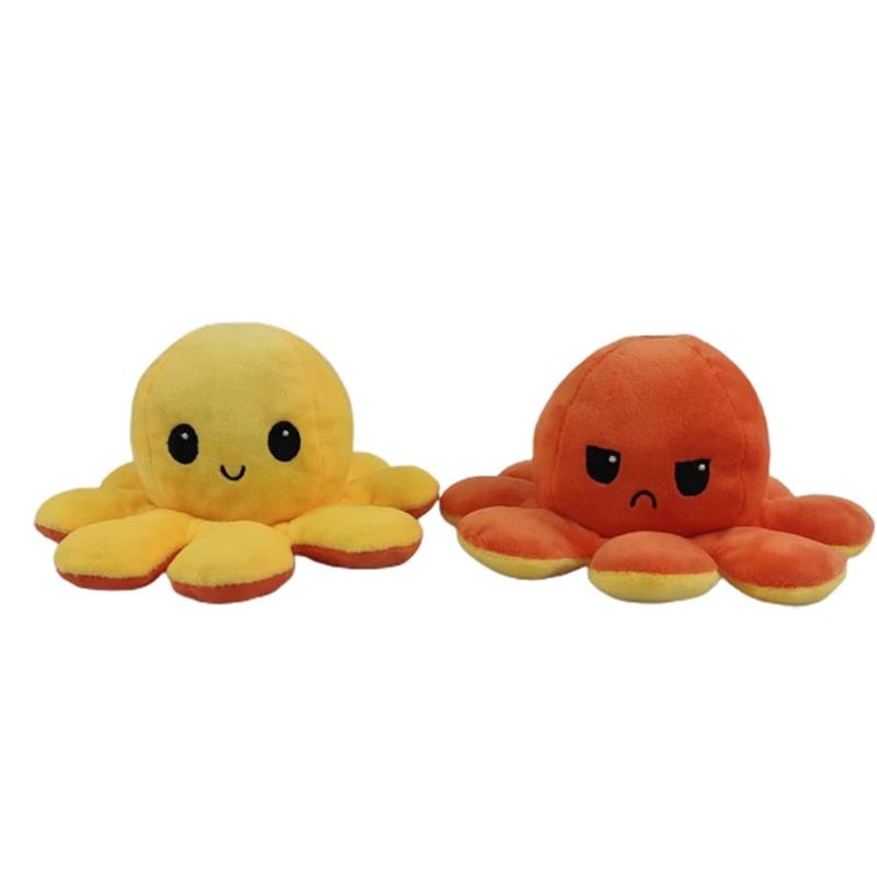 Reversible Plush Toy with Double-Sided Expressions