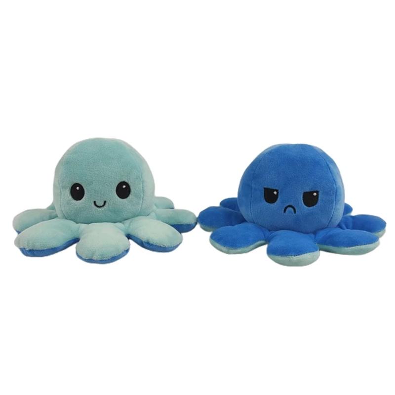 Reversible Plush Toy with Double-Sided Expressions