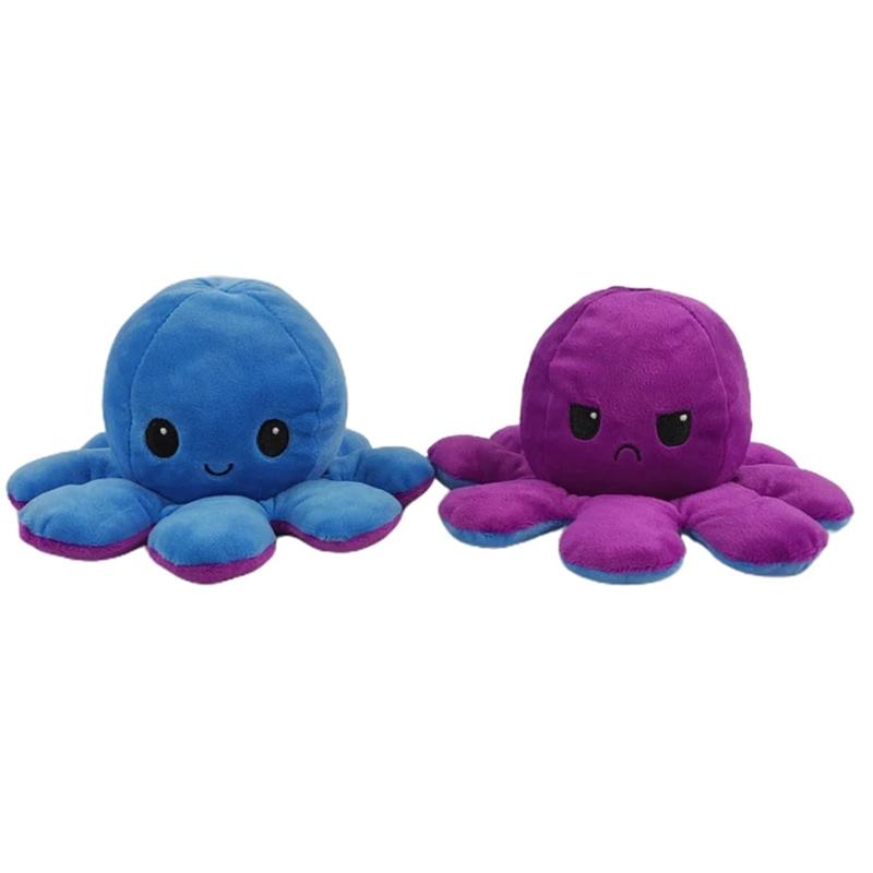 Reversible Plush Toy with Double-Sided Expressions