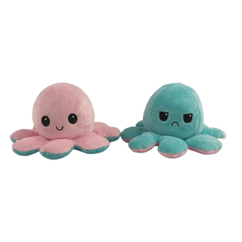 Reversible Plush Toy with Double-Sided Expressions