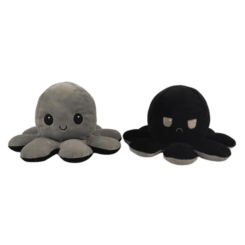 Reversible Plush Toy with Double-Sided Expressions