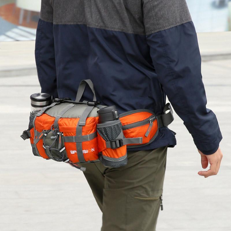Waterproof Hiking Waist Bag with Bottle Holder