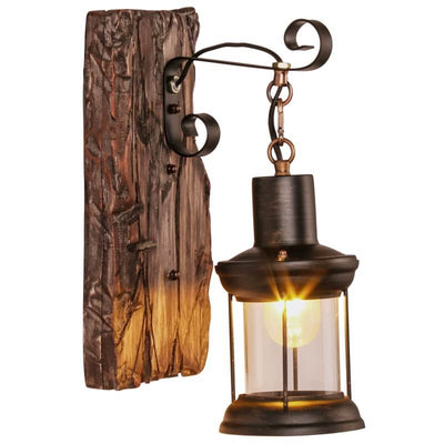 Veritas Wall Lamp – Glass Cylinder with Wooden Base & Modern LED Design