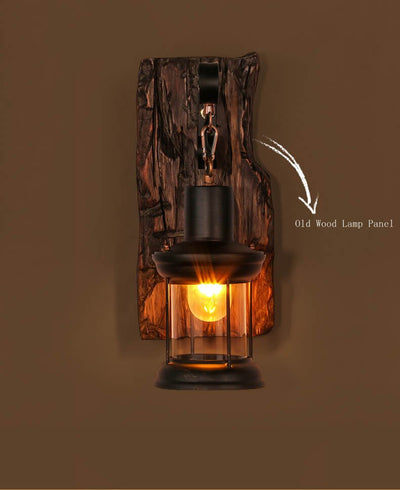 Veritas Wall Lamp – Glass Cylinder with Wooden Base & Modern LED Design