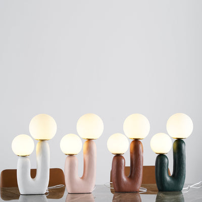 Modern Glass and Resin Table Lamp